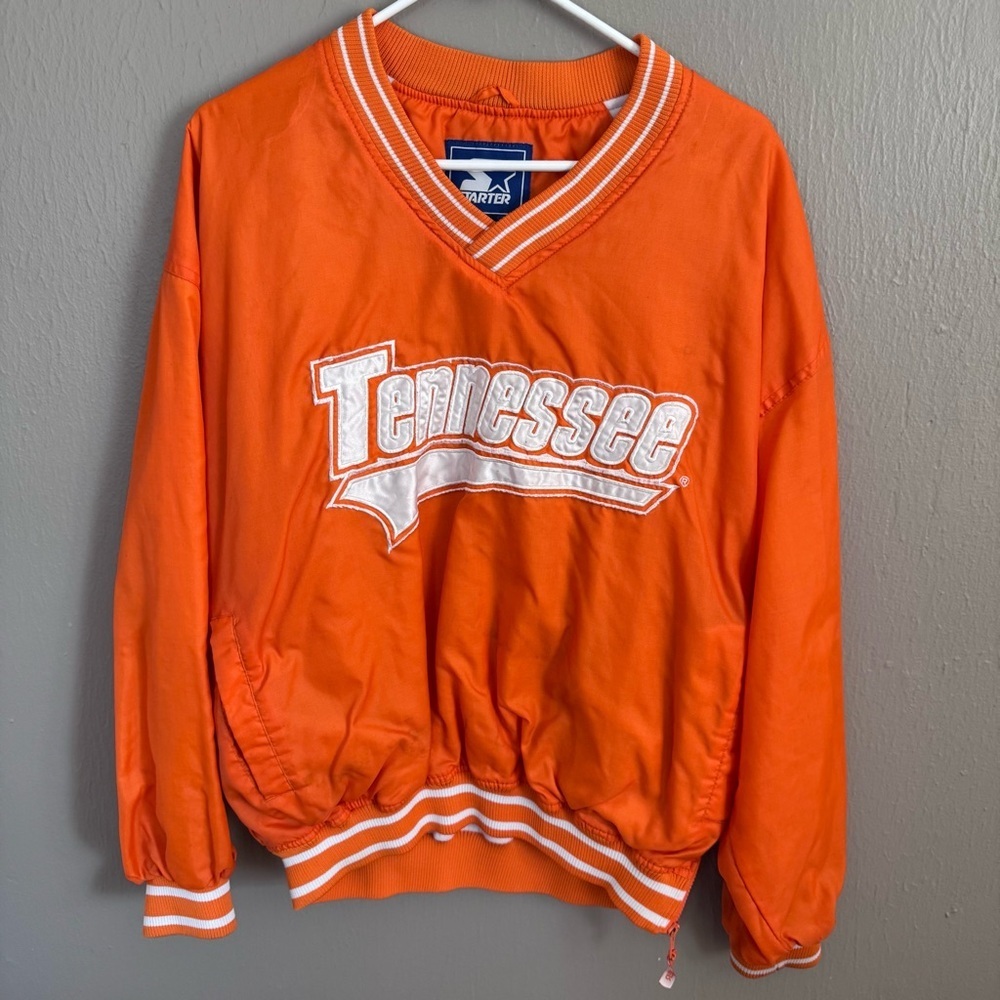 Vintage Starter Tennessee Vols Orange Spellout Pullover Jacket L